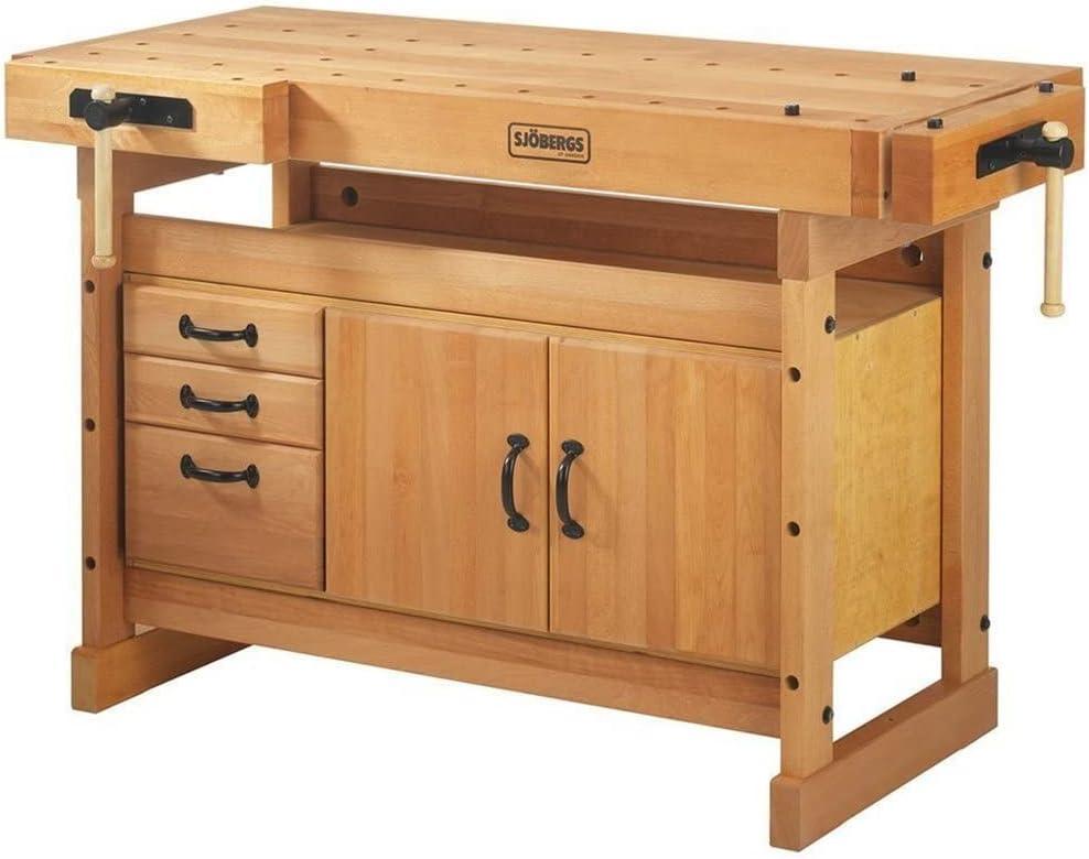 Scandi Plus Beech Wood Workbench with Cabinet Combo