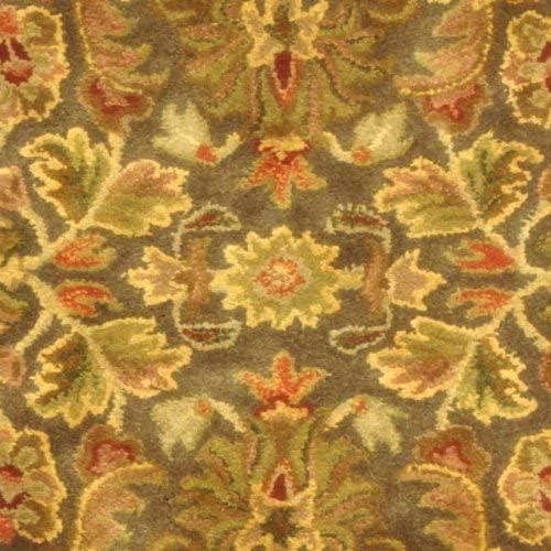 SAFAVIEH Antiquity Carmella Floral Bordered Wool Area Rug, Charcoal, 7'6" x 9'6" Oval