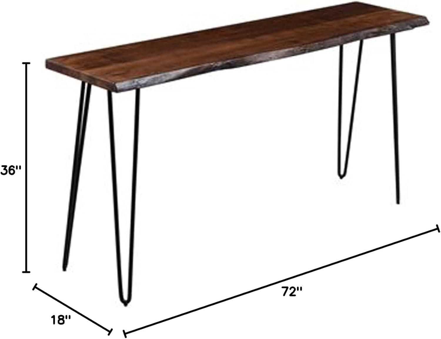 Solid Wood Top Metal Base Dining Table