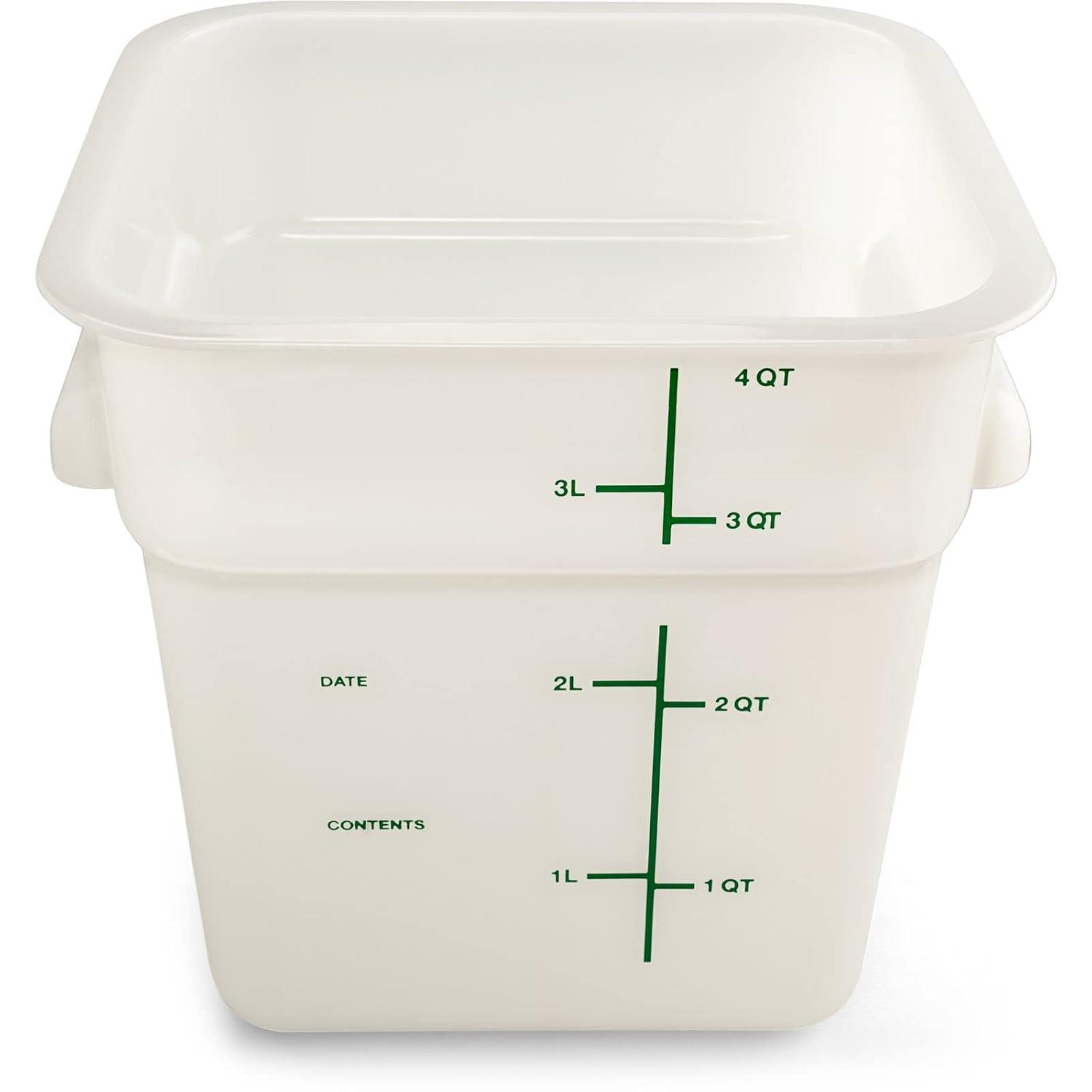 White 4-Quart Stackable Plastic Food Storage Container Set