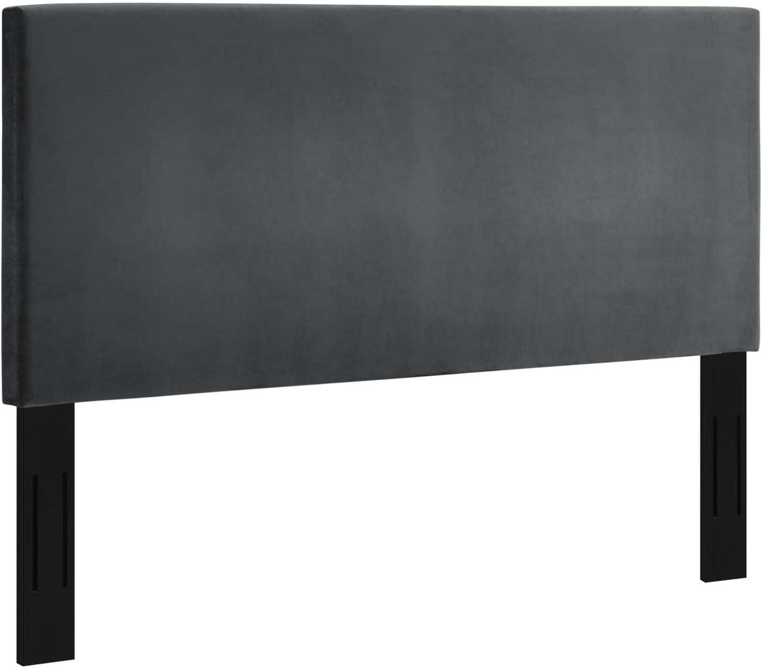 Elegant Gray Performance Velvet California King Headboard