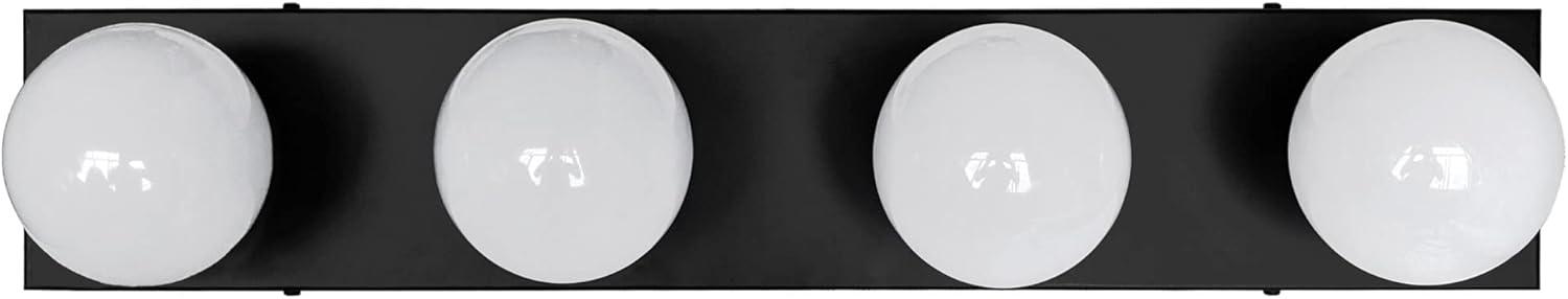 Design House 588574-BLK 4-Light Vanity Strip Light Contemporary Dimmable for Bathroom, Bedroom, Makeup Vanity, Matte Black