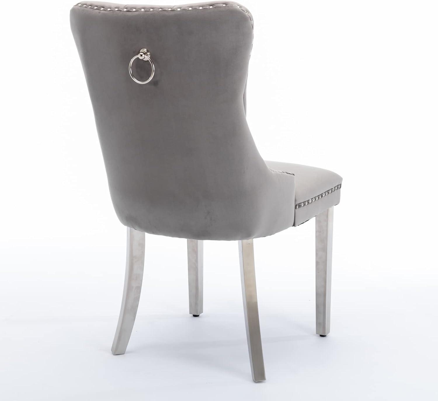 Alrick Tufted Velvet Wing Back Side Chair