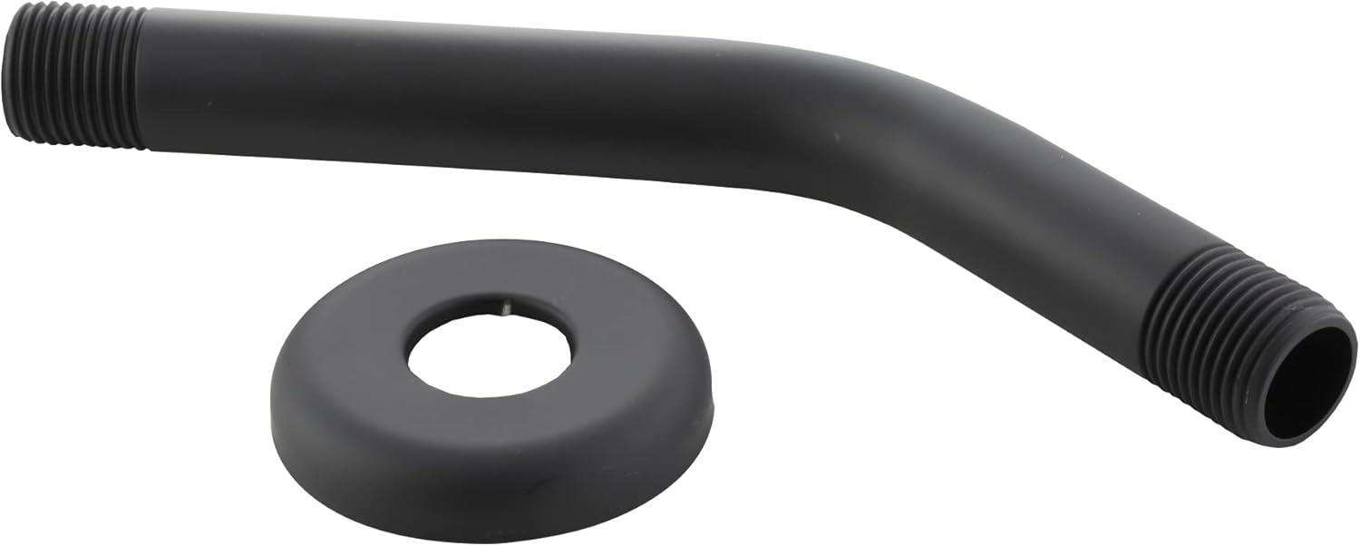 Danco 8 in. Shower Arm with Flange in Matte Black (11095)