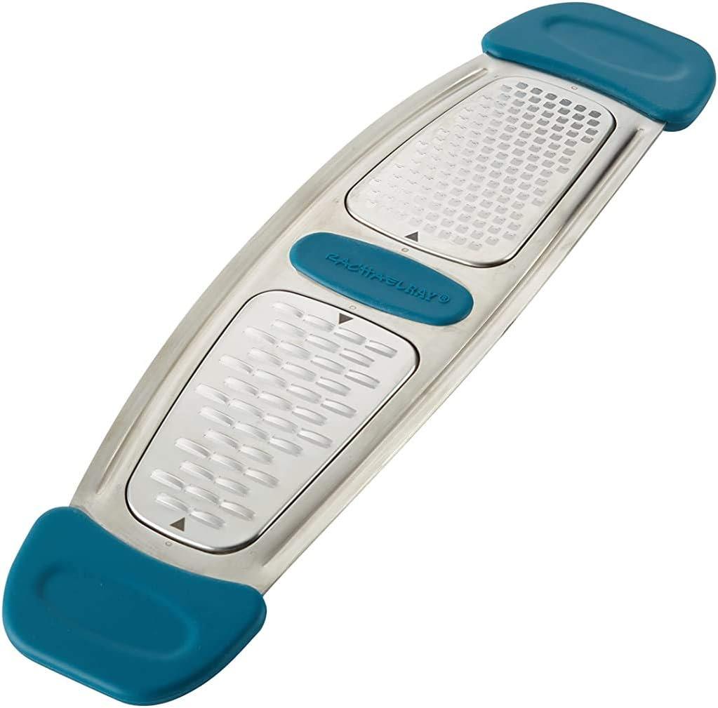 Marine Blue Stainless Steel Multi-Grater with Silicone Handles