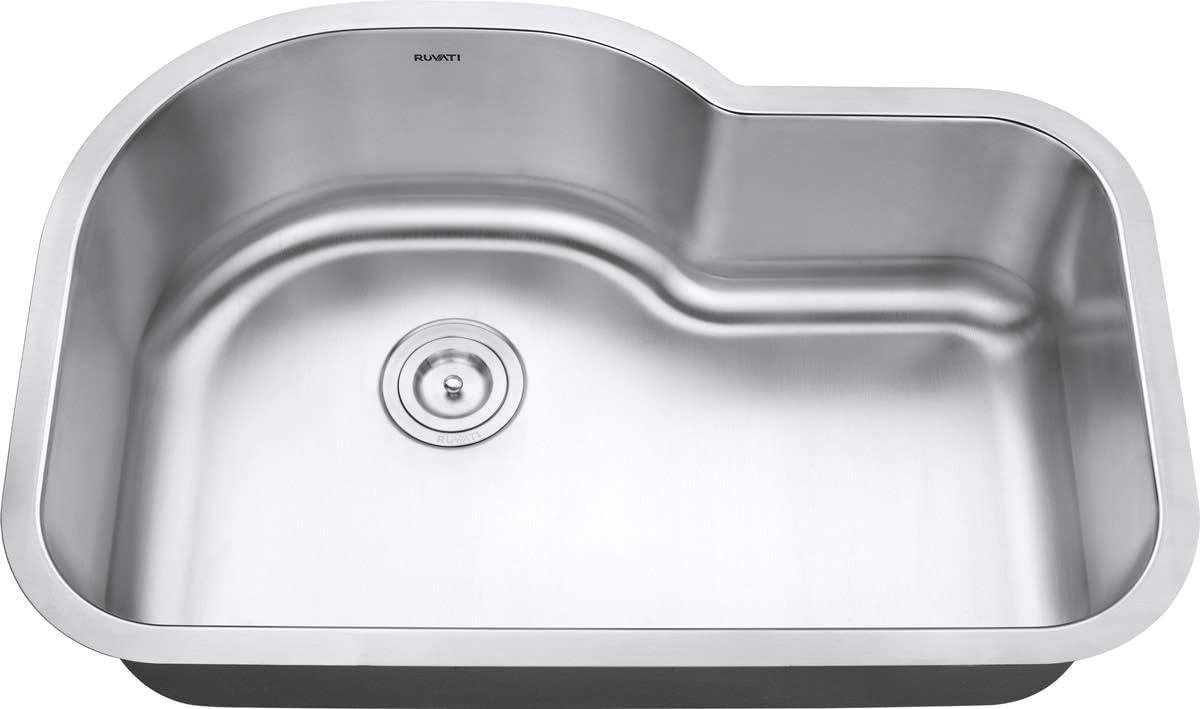 Ruvati RVM4700 Undermount 16 Gauge 32" Kitchen Sink Single Bowl