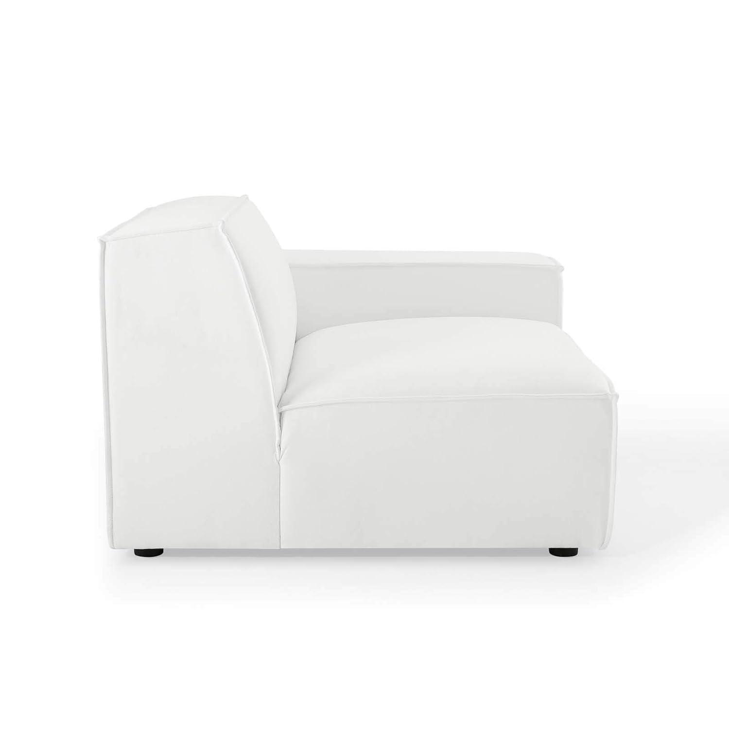 6pc Restore U-Shaped Sectional Sofa White - Modway: Polyester Upholstery, No Assembly, Modern Decor