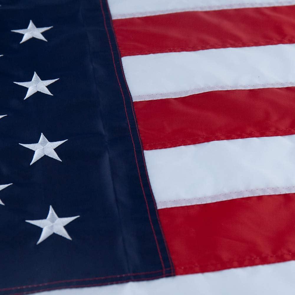 American flag USA flag 3x5FT-Embroidered Stars Flag Double Stitched Sewn Stripes Outdoors Indoors Heavy Duty flag Brass Grommets Banner
