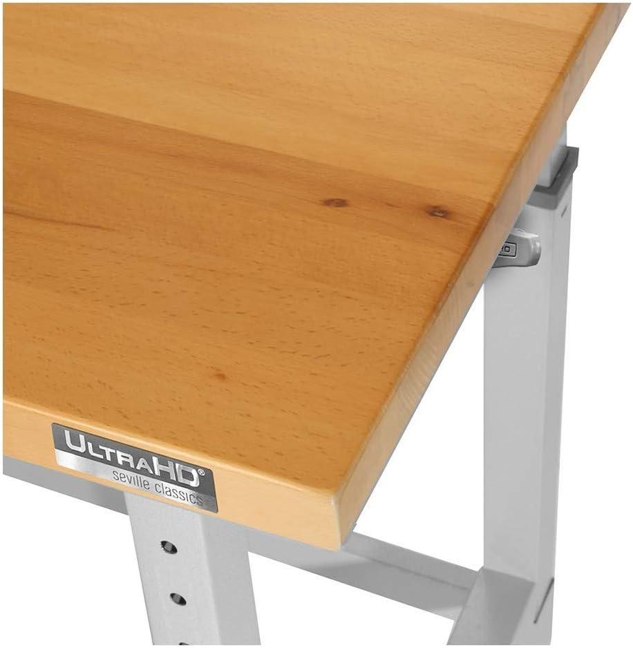 Seville Classics UltraHD Adjustable Height Workbench, 72" W x 25" D x 28.5" - 42" H