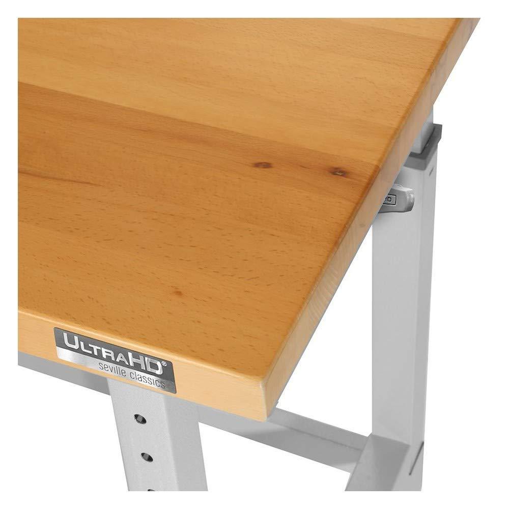 Seville Classics UltraHD Adjustable Height Workbench, 72" W x 25" D x 28.5" - 42" H