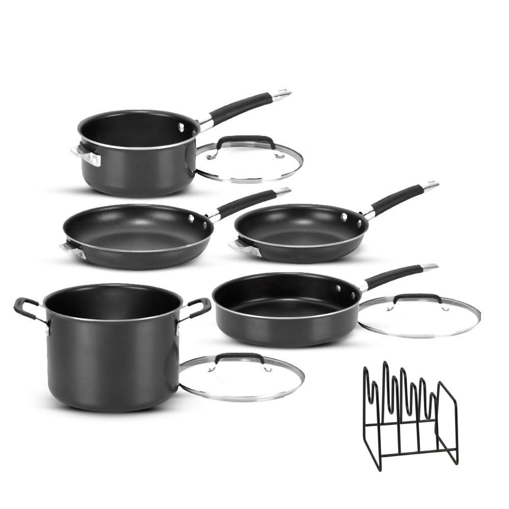Cuisinart SmartNest Nonstick Aluminum 9-Piece Set (Black)