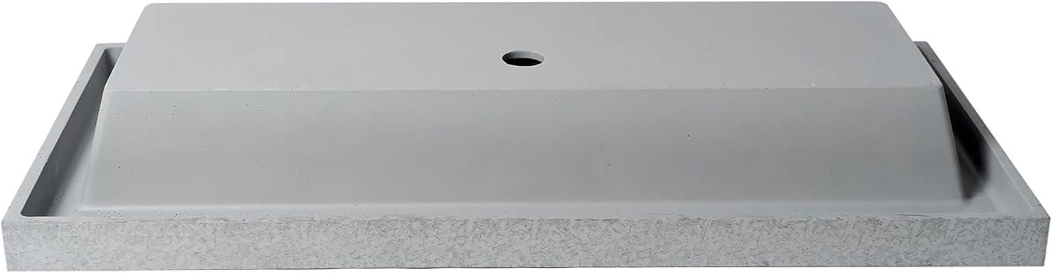 Alfi Brand 18.5'' Matte Gray Concrete Rectangular Bathroom Sink