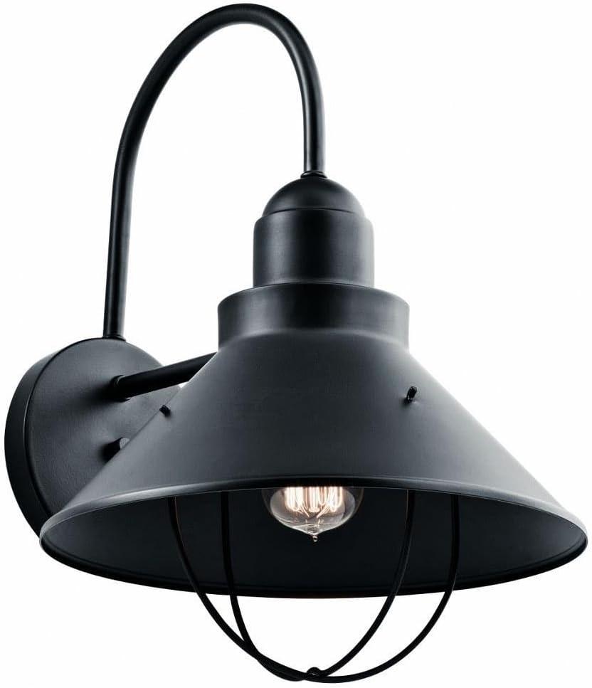 Seaside 16.5" 1 Light Outdoor Wall Light Black