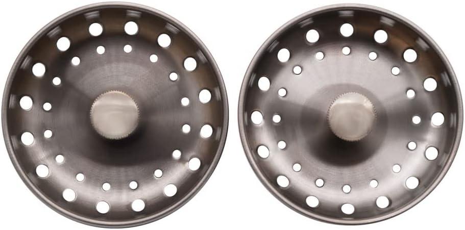 Satin Nickel Kitchen Sink Basket Strainer 2-Pack