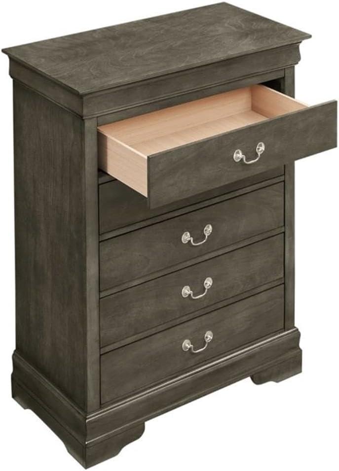 Louis Phillipe 5 Drawer 33'' W Chest