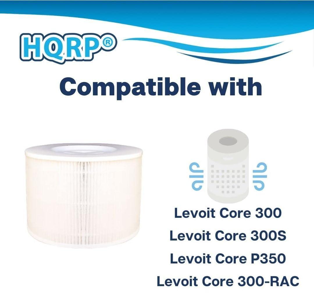 2-Pack Core 300 Replacement Filter for LEVOIT Core 300 and Core 300S Air Purifier, H13 True HEPA Filter and Activated Carbon, Replace Core 300-RF