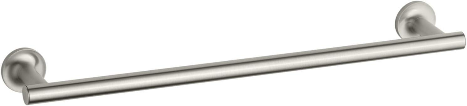 Purist® 24" Wall Mounted Round Towel Bar, Metal Wall-Mounted Towel Holder