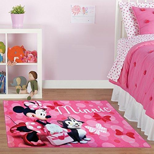 Minnie Mouse Pink Tufted Kids Area Rug