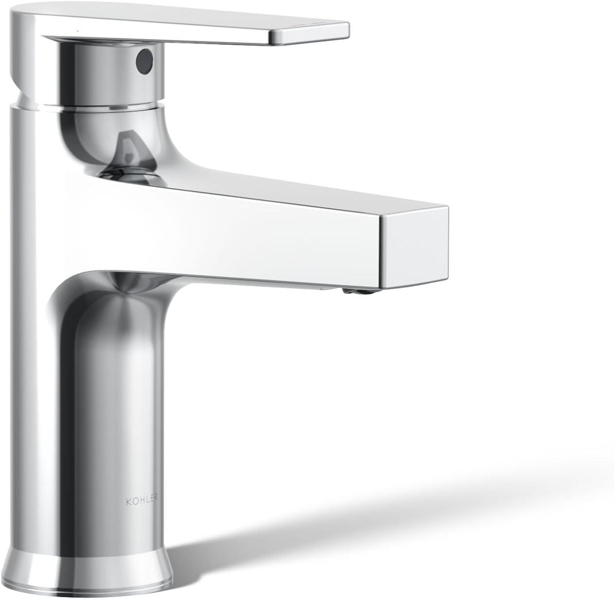 Kohler Taut Single-Handle Bathroom Faucet with Pop-Up Drain Assembly, One Hole Bathroom Sink Faucet, 1.2 gpm