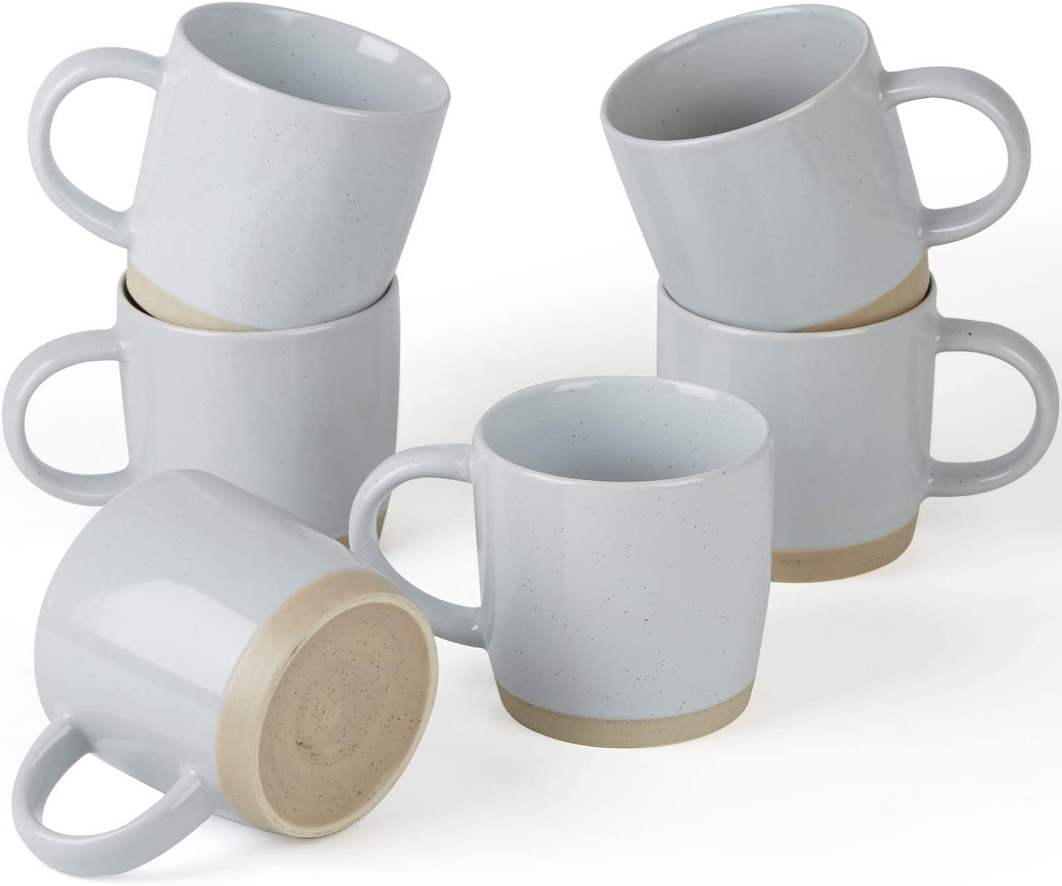 Light Gray Ceramic Microwave Safe Christmas Mug Set