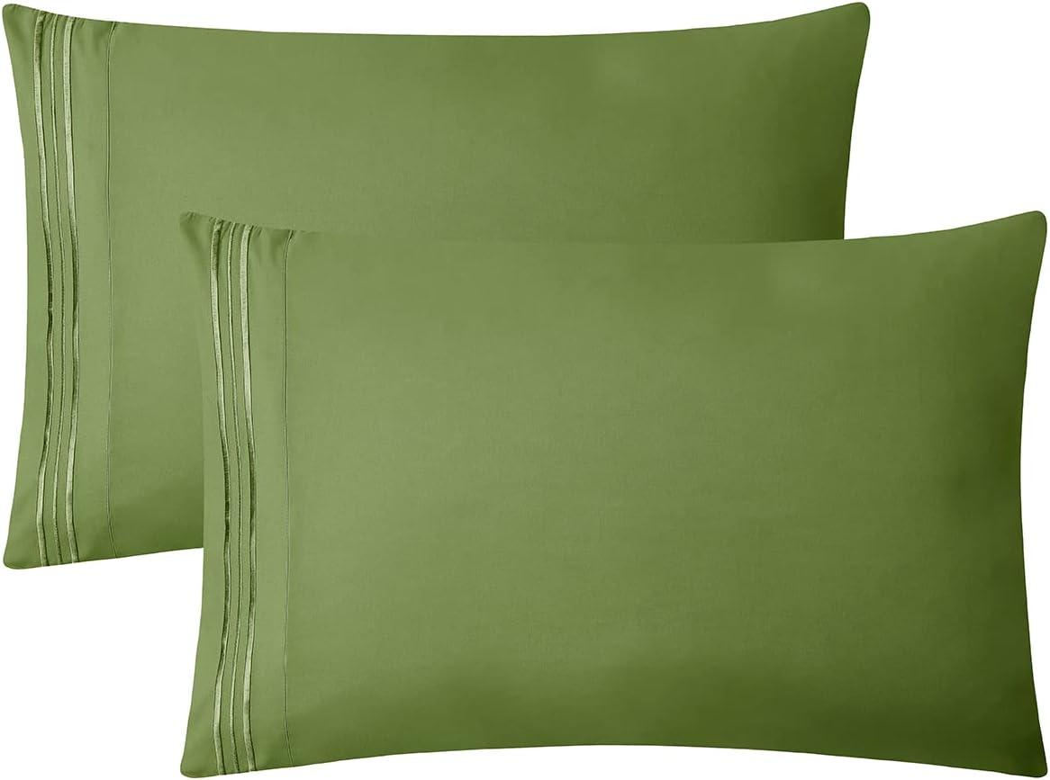 Calla Green Queen Organic Cotton Microfiber Deep Pocket Sheet Set