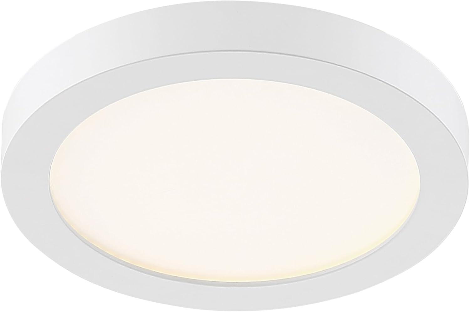 WIixle OST1708W Outskirt Modern Super Flush Mount Ceiling Lighting, 1-Light, LED 12 Watts, Fresco (1" H x 8" W)