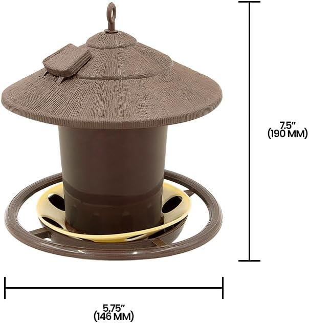 Zenport Industries D-450 Multi-Bird Hanging Feeder with Roof, 1.23 lb Capacity, Multicolor