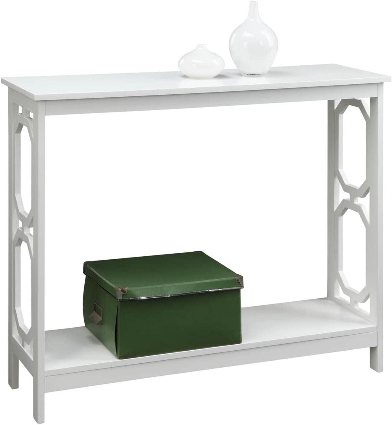 Convenience Concepts Omega Console Table with Shelf, White