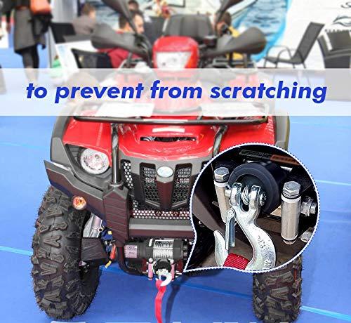 ATV UTV Winch Stopper Rubber Heavy Duty Cable Line Saver Waterproof Synthetic Rope Hook Allen Wrench Protect Hawse and Fairleads Quick Installation