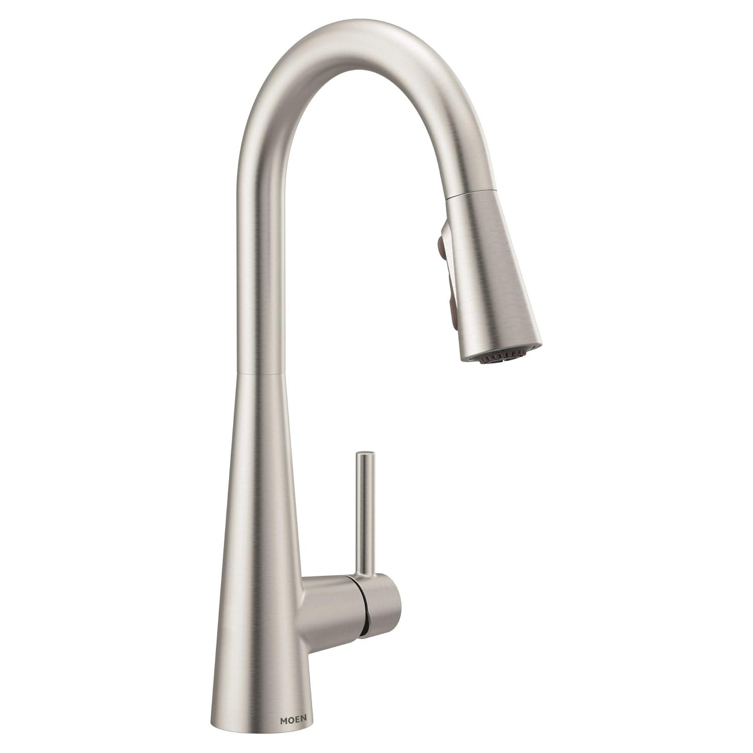 Moen Sleek Pull Down Single Handle Kitchen Faucet with Power Boost Technology and Duralock