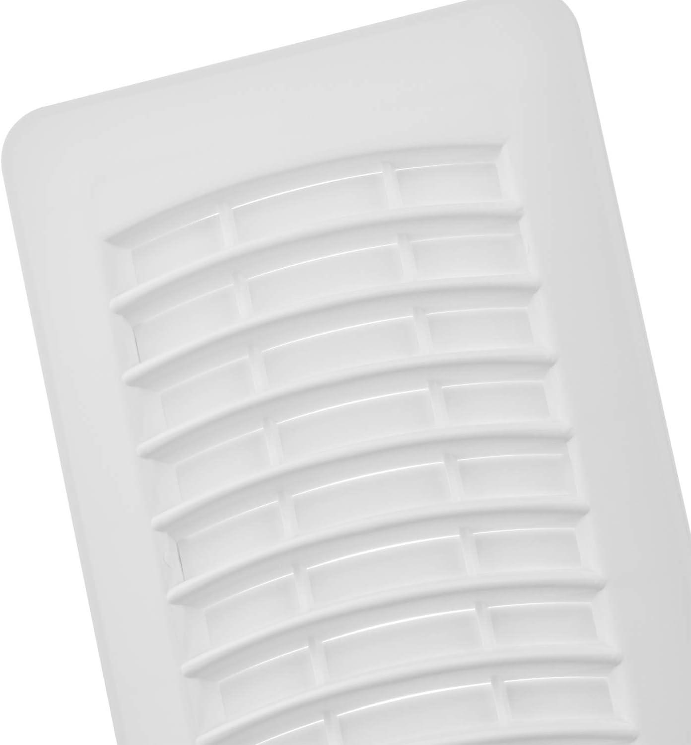 Imperial 4-inch x 12-inch White Plastic Louvered, Floor Register, Rectangular, Household Vent Cover