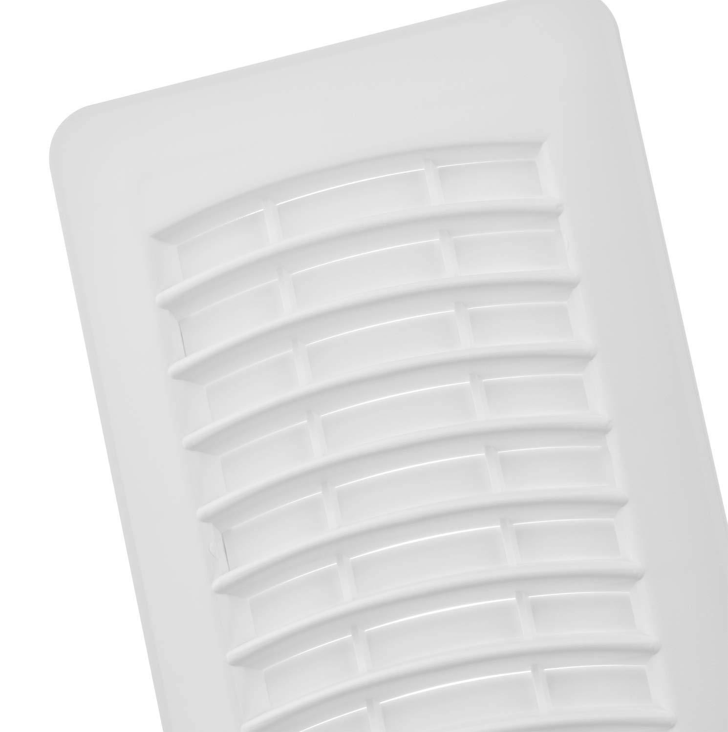 Imperial 4-inch x 12-inch White Plastic Louvered, Floor Register, Rectangular, Household Vent Cover