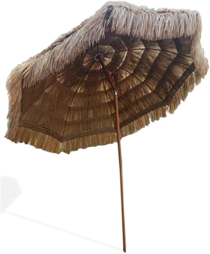 Impact Canopy 8 Foot Thatched Hawaiian Tiki Umbrella, Pool Patio Beach Umbrella