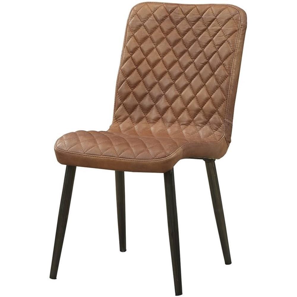 17 Stories 19'' H Genuine Leather Upholstered Side Chair (Set of 2)