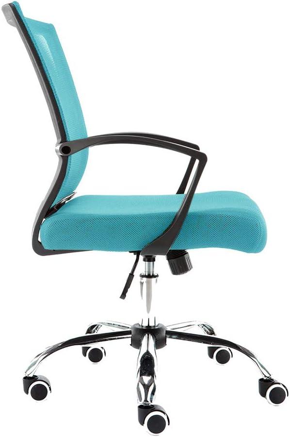 Drevy Zuna -Back Office Task Chair - Ergonomic Back Supporting Mesh Back Desk Chair (Black/Aqua)