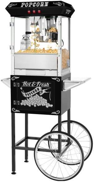 Great Northern Popcorn Lincoln Popcorn Machine with Cart - 8oz Popper with Stainless-Steel Kettle by Great Northern Popcorn
