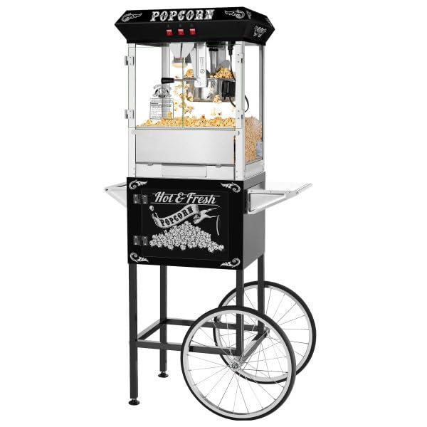 Great Northern Popcorn Lincoln Popcorn Machine with Cart - 8oz Popper with Stainless-Steel Kettle by Great Northern Popcorn