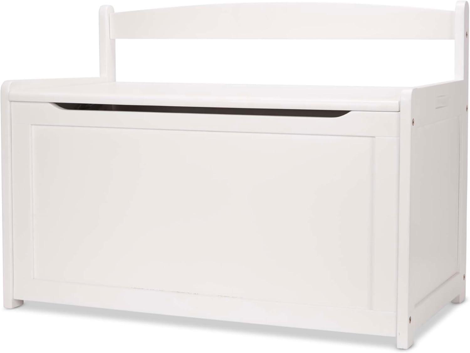 Wooden Toy Chest - White Furniture for Playroom - Kids Toy Box, Wooden Storage Organizer, Children's Furniture