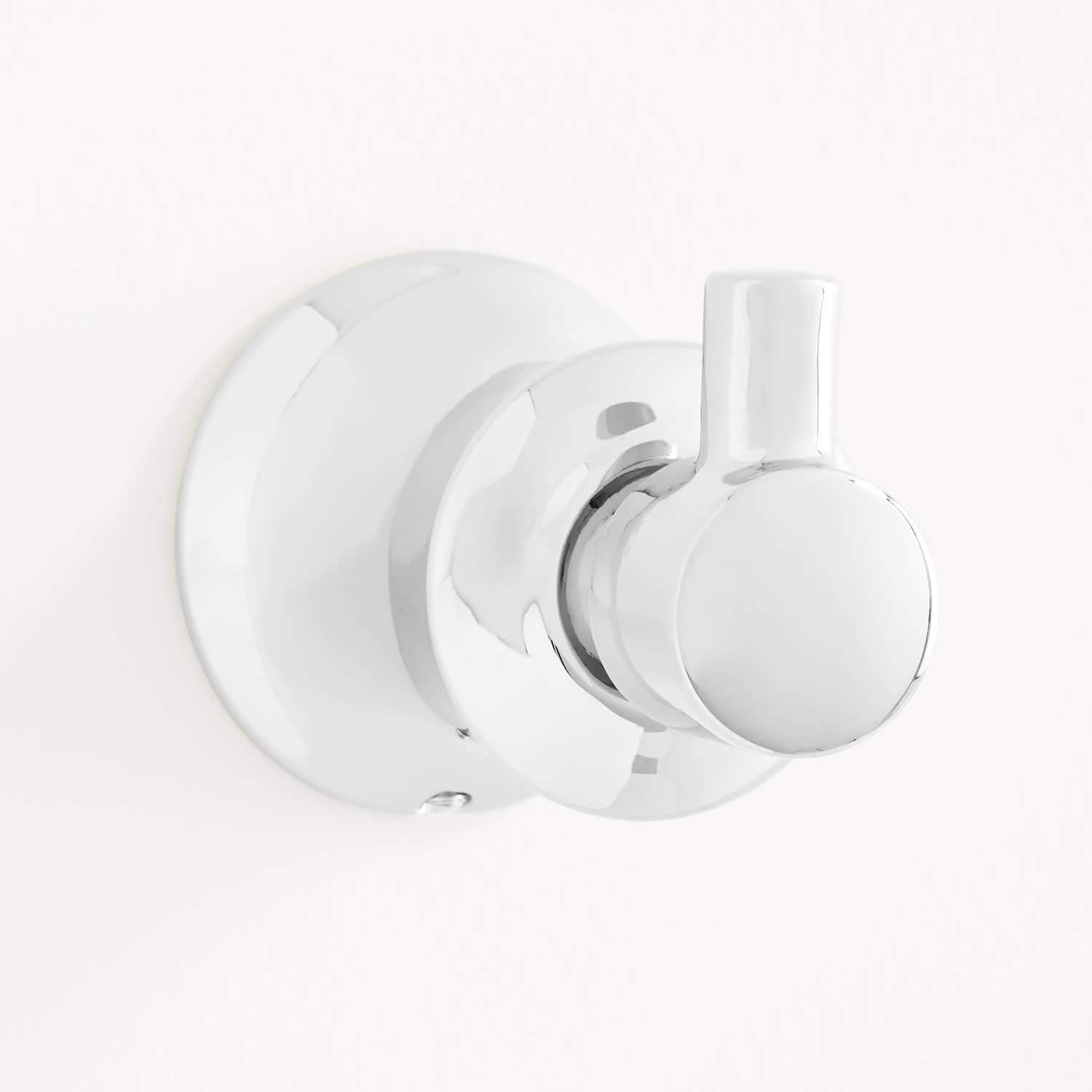 Polished Chrome Single Knob Wall-Mounted Robe Hook