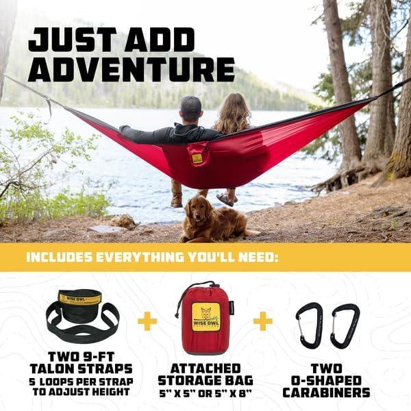 Wise Owl Outfitters Double Owl Lightweight Hammock