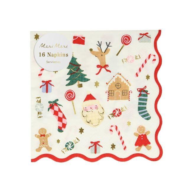 Meri Meri Jolly Christmas Small Napkins (Pack of 16)