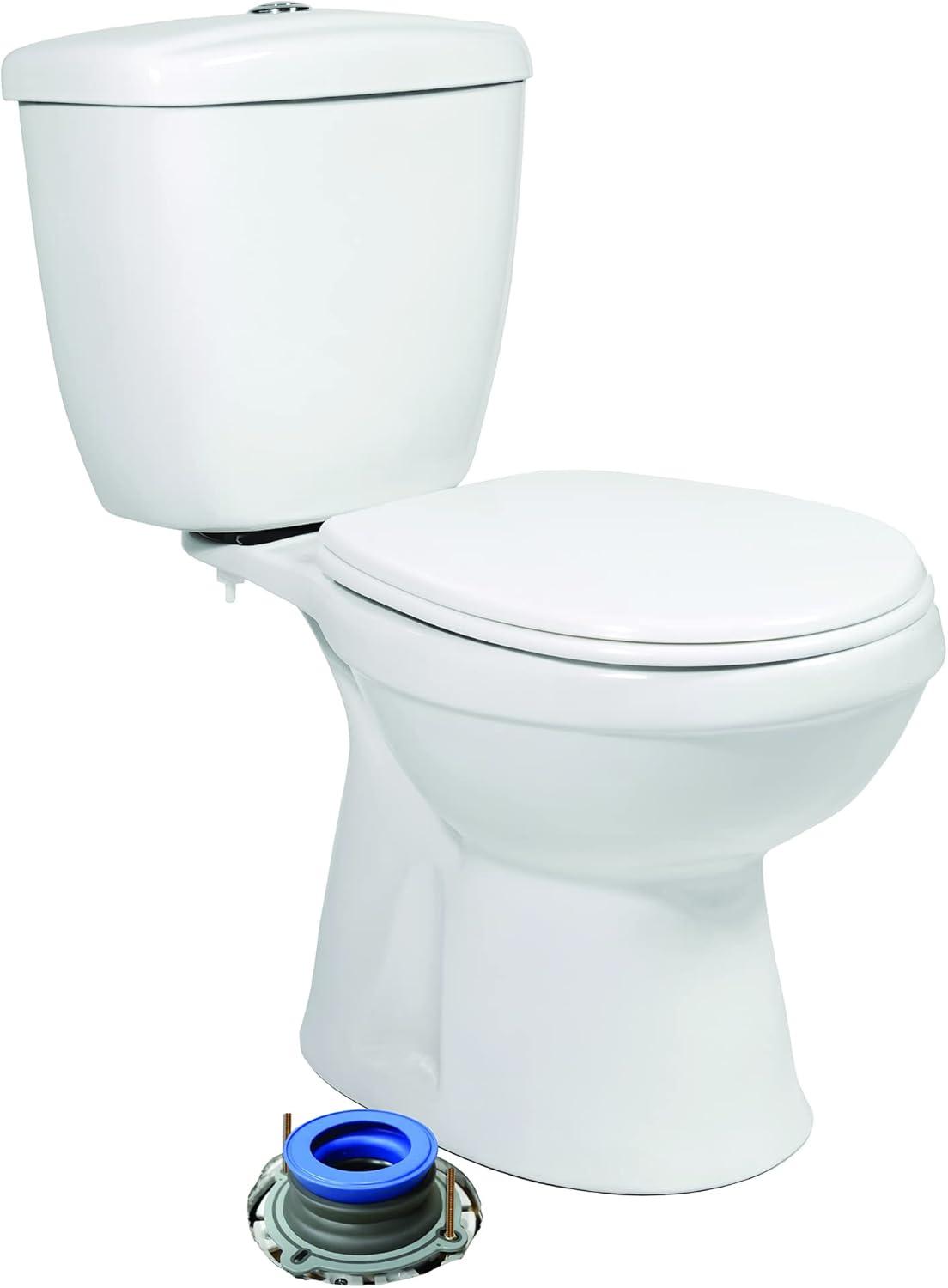 NEXT BY DANO All-in-One Toilet Installation Kit with Perfect Seal Wax Ring & Zero Cut Bolts, Blue and Gray, 1-Pack (10879X)