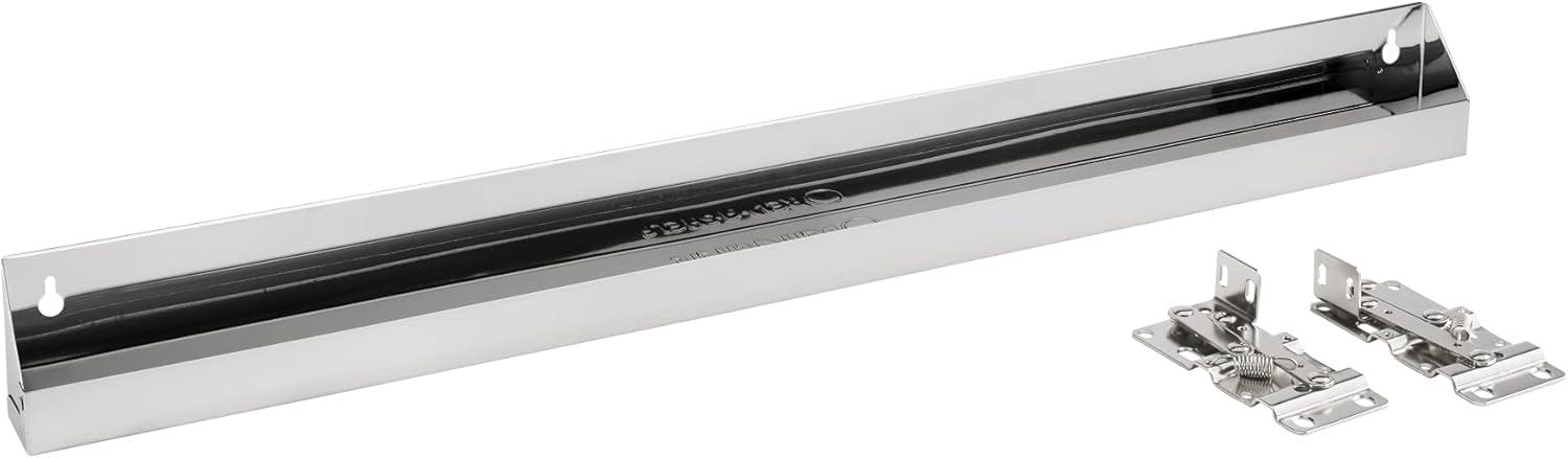 Rev-A-Shelf 31" Slim Tip-Out Sink Tray for Kitchen and Bathroom Base Cabinets, Large Pull Out Stainless Steel Storage Organizer, Silver, 6541-31-52