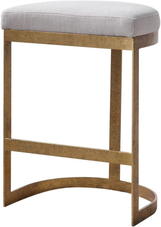 Uttermost Ivanna 26" High Half-Round Modern Gold Counter Stool