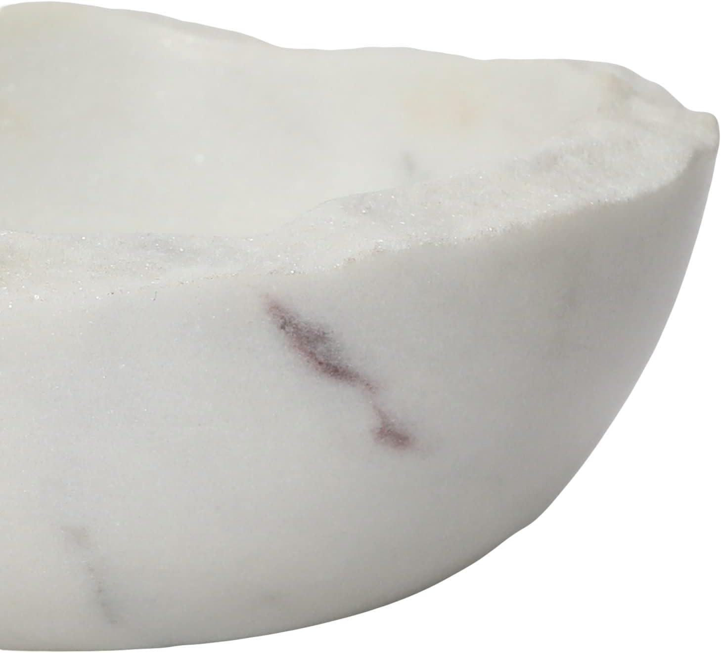 Bloomingville Bloomingville Marble Bowl with Raw Edge, White