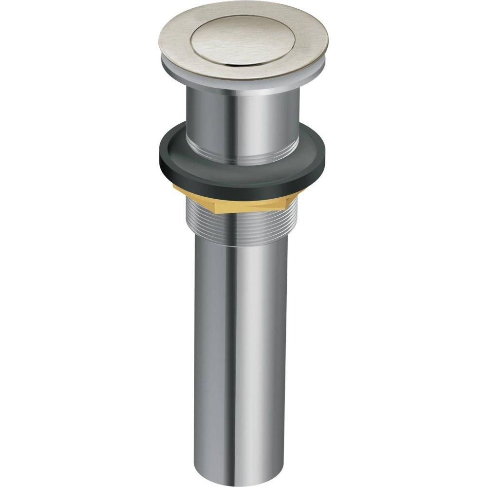 Moen Moen Spring Loaded Push Button Bathroom Drain Assembly, Without Overflow 140780BN