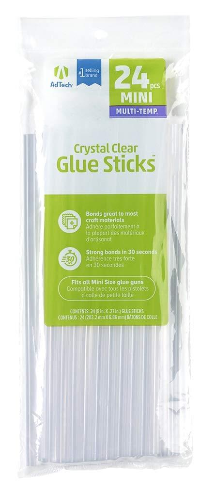 AdTech 24-Pack Mini Multi-Temp Crystal Clear Glue Sticks