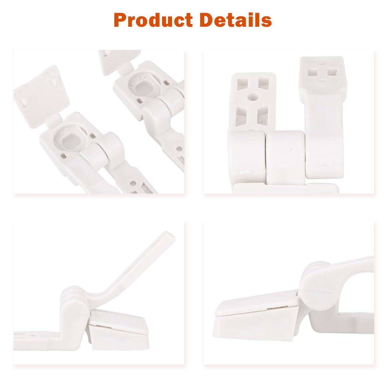 2Pcs Toilet Seat Hinge Includes Plastic Bolts Kit Fits Most plastic Toilet Seat Covers