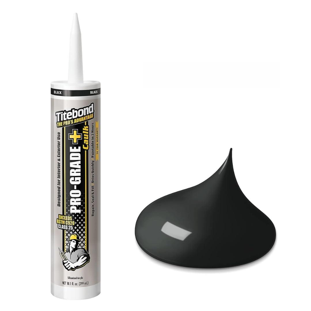 Titebond Pro-Grade Plus 10.1 Oz. Silicone Caulk, Black 8461