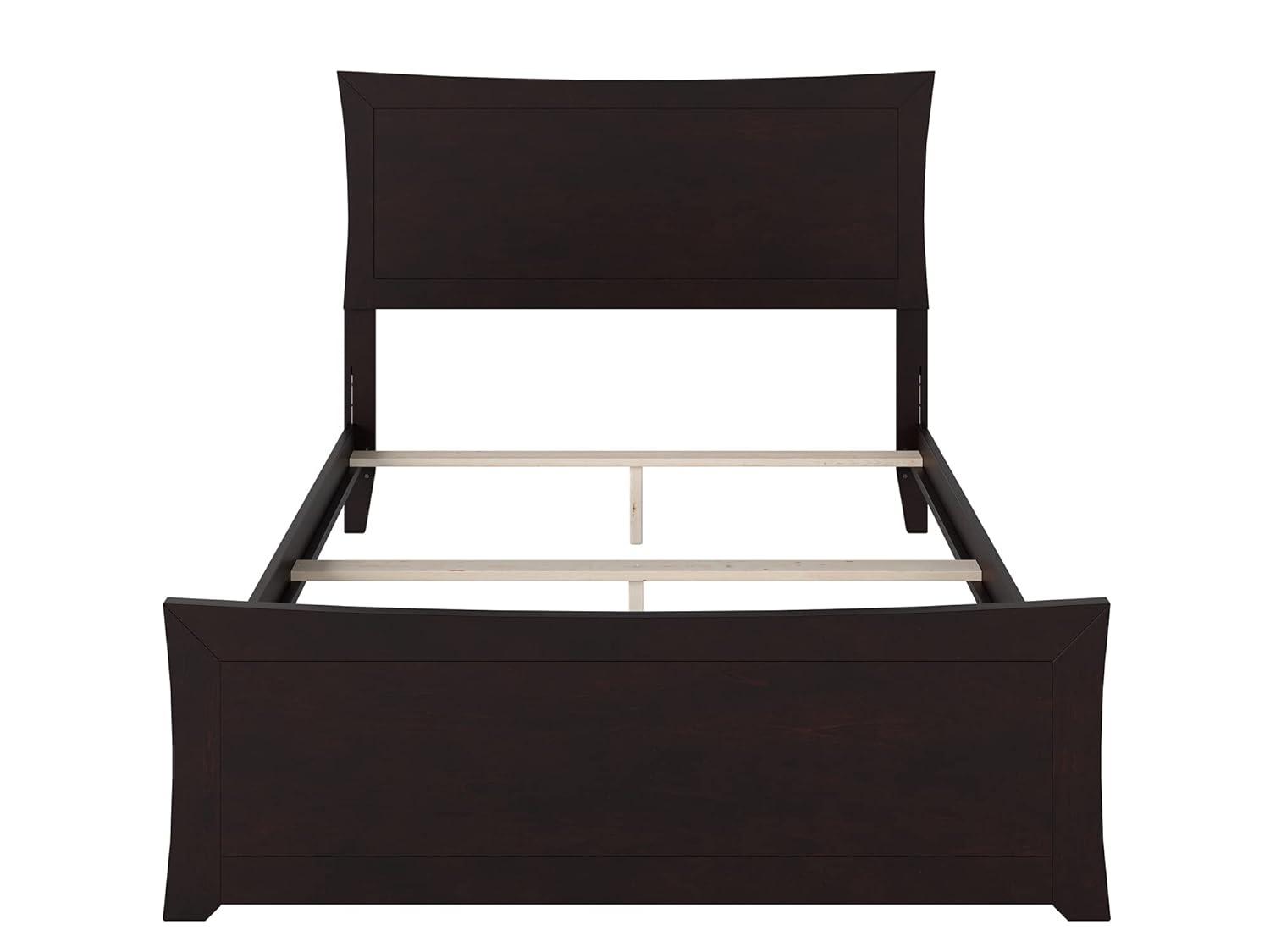 Metro Low Profile Solid Wood Platform Bed with Matching Footboard